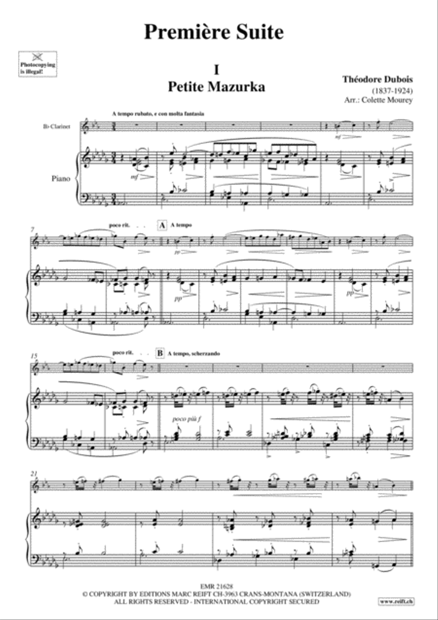 Premiere Suite Clarinet Solo scores gallery preview page 5