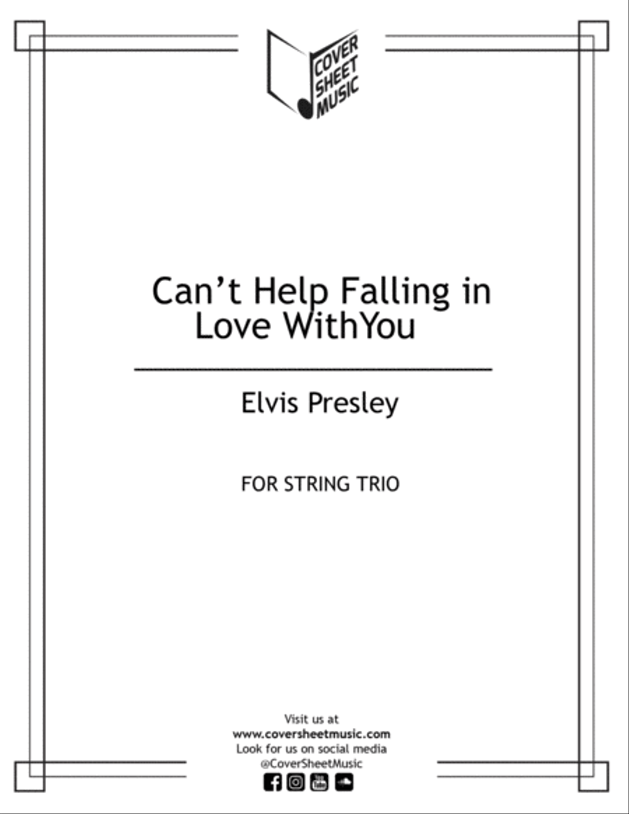 Can't Help Falling In Love String Trio scores gallery preview page 1