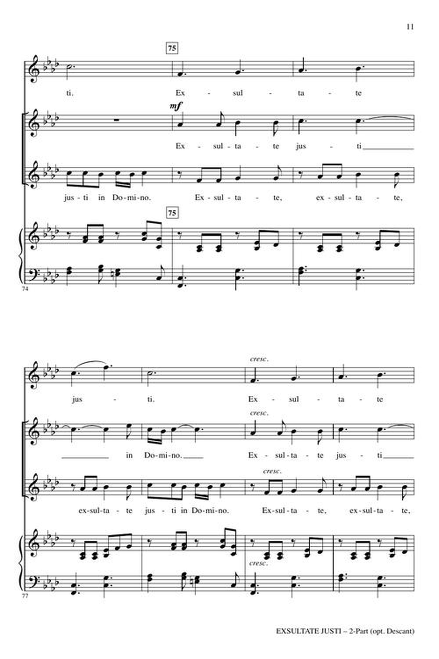 Exsultate Justi 2-Part scores gallery preview page 6