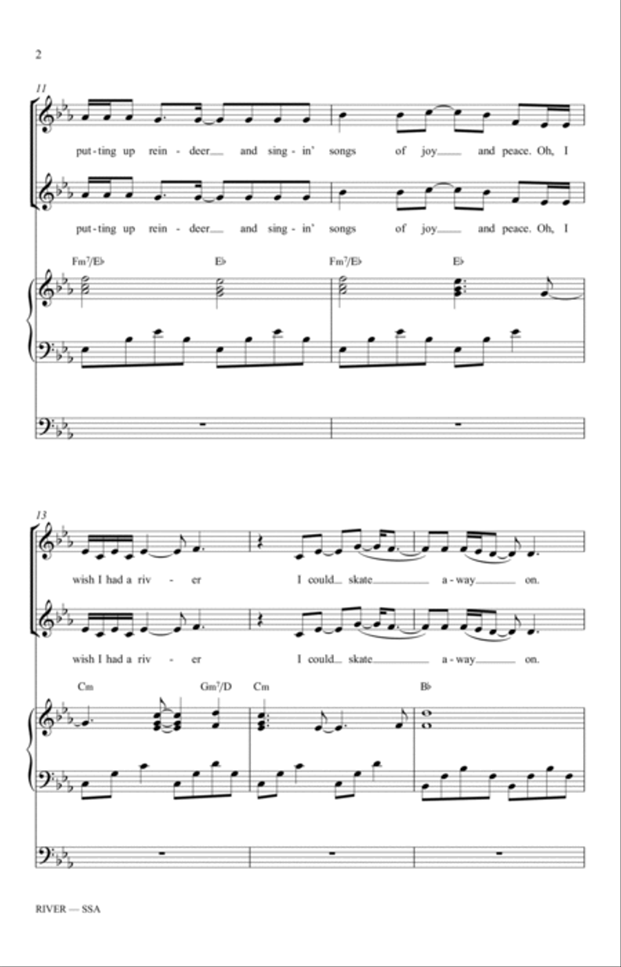 River (arr. Mac Huff) SSA scores gallery preview page 2