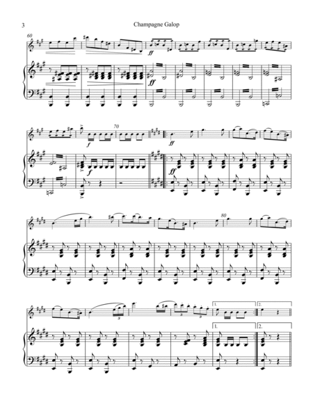 Champagne Galop for violin and piano image number null