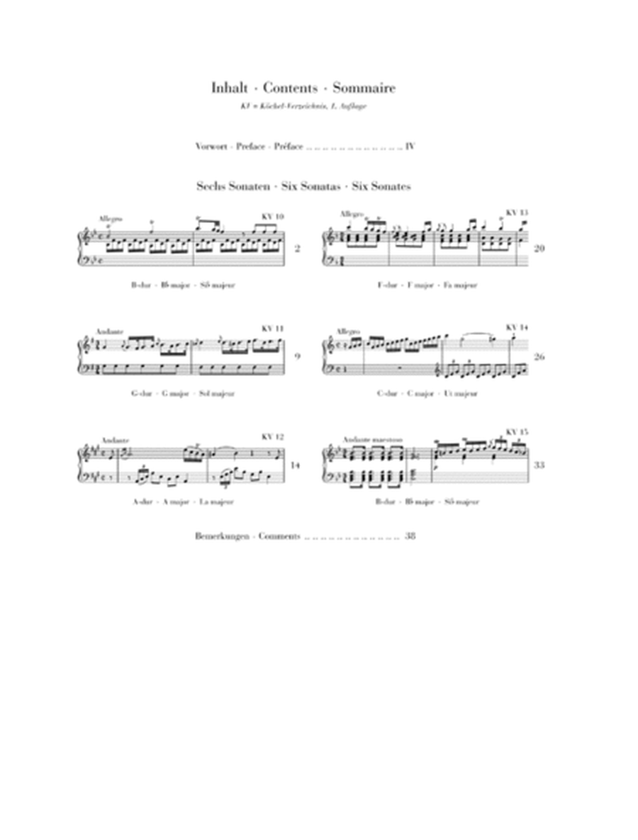 “Wunderkind” Sonatas, Volume 2, K. 10-15