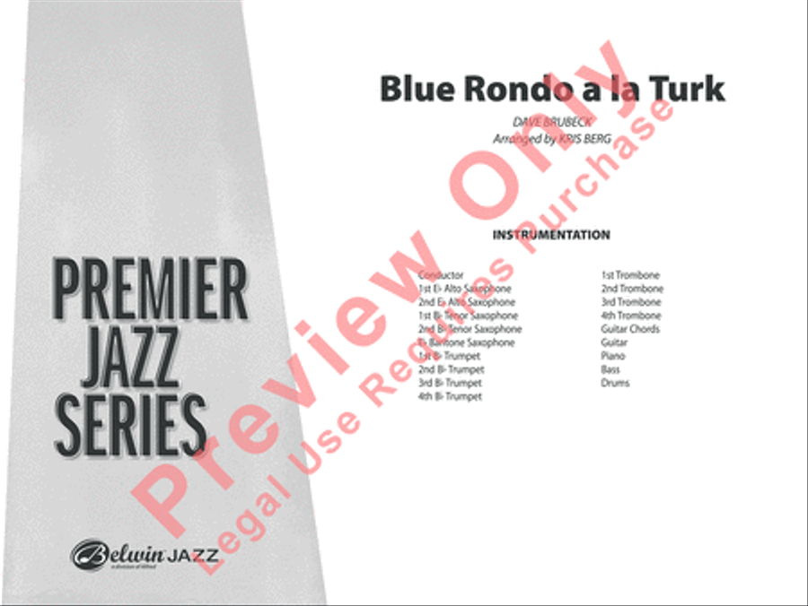 Blue Rondo a la Turk Jazz Ensemble scores gallery preview page 2