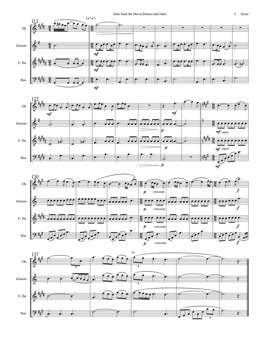 Suite: Romeo; Juliet; The Feast At The House Of Capulet; Did My Heart Love 'til Now/love Theme String Quartet scores gallery preview page 6