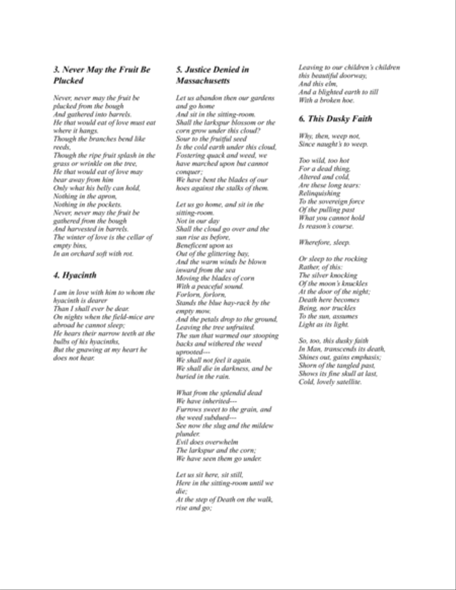 Vincent Millay Cycle (2010) for soprano and piano High Voice scores gallery preview page 3