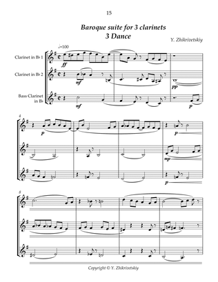 Baroque Suite for 3 clarinets. 3 Dancing.