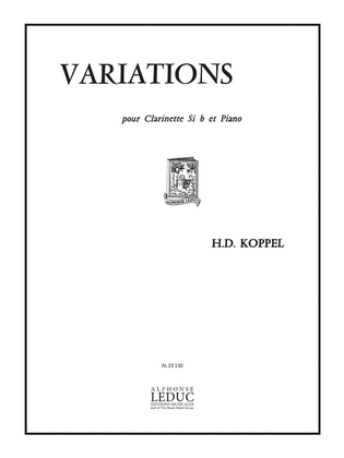 Book cover for Variations Op.72 (clarinet & Piano)