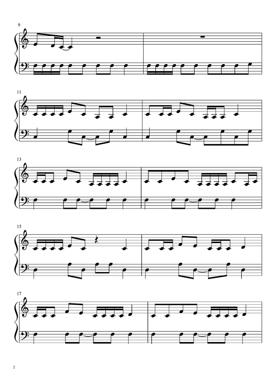Sunflower Easy Piano scores gallery preview page 2