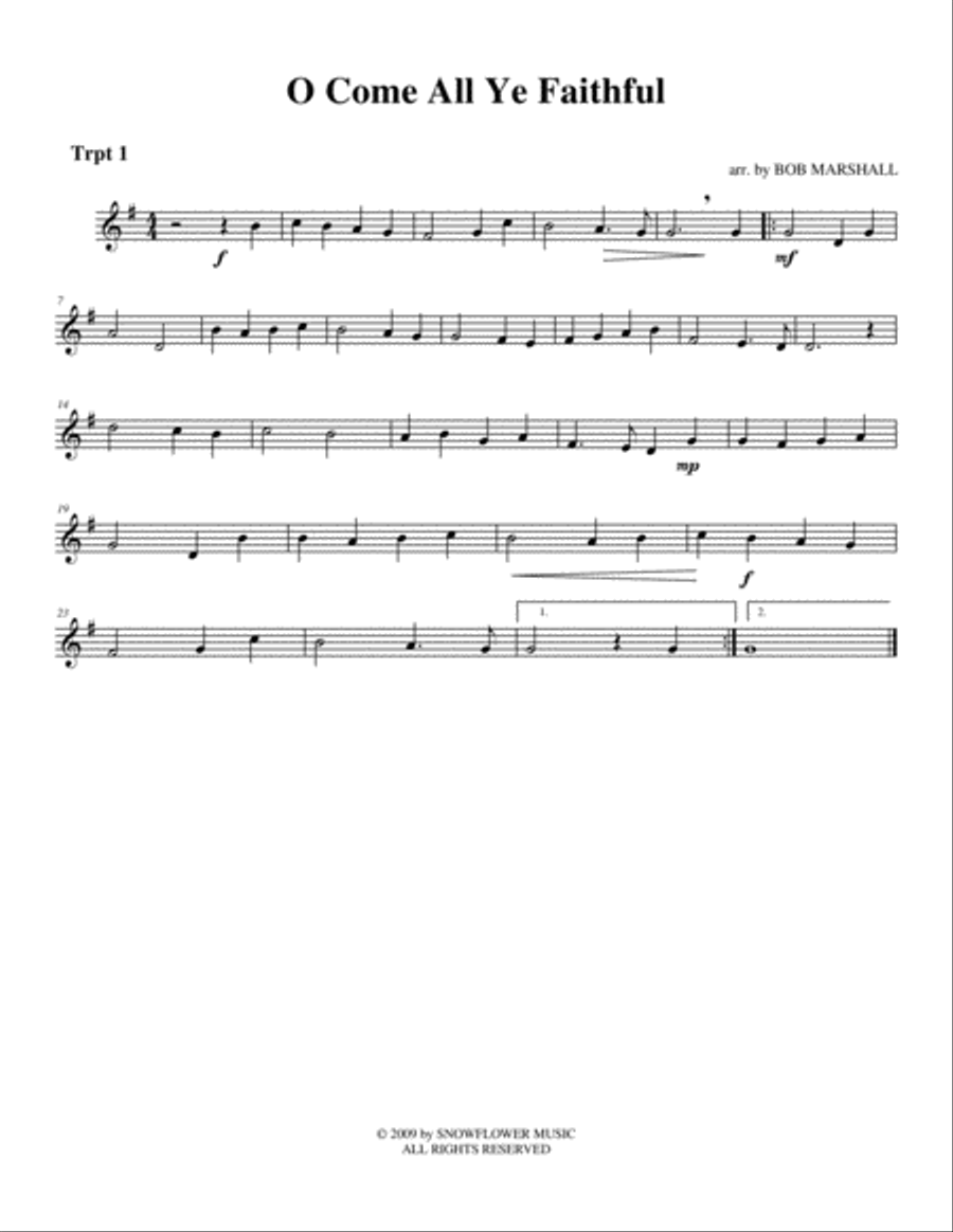 Seven Christmas Carols for Brass Quartet Brass Quartet scores gallery preview page 4