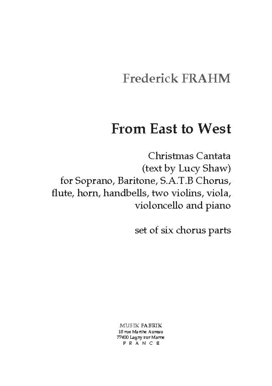 From East to West (Cantate pour Noel: tx ang de Shaw/trad.) Christmas scores gallery preview page 1