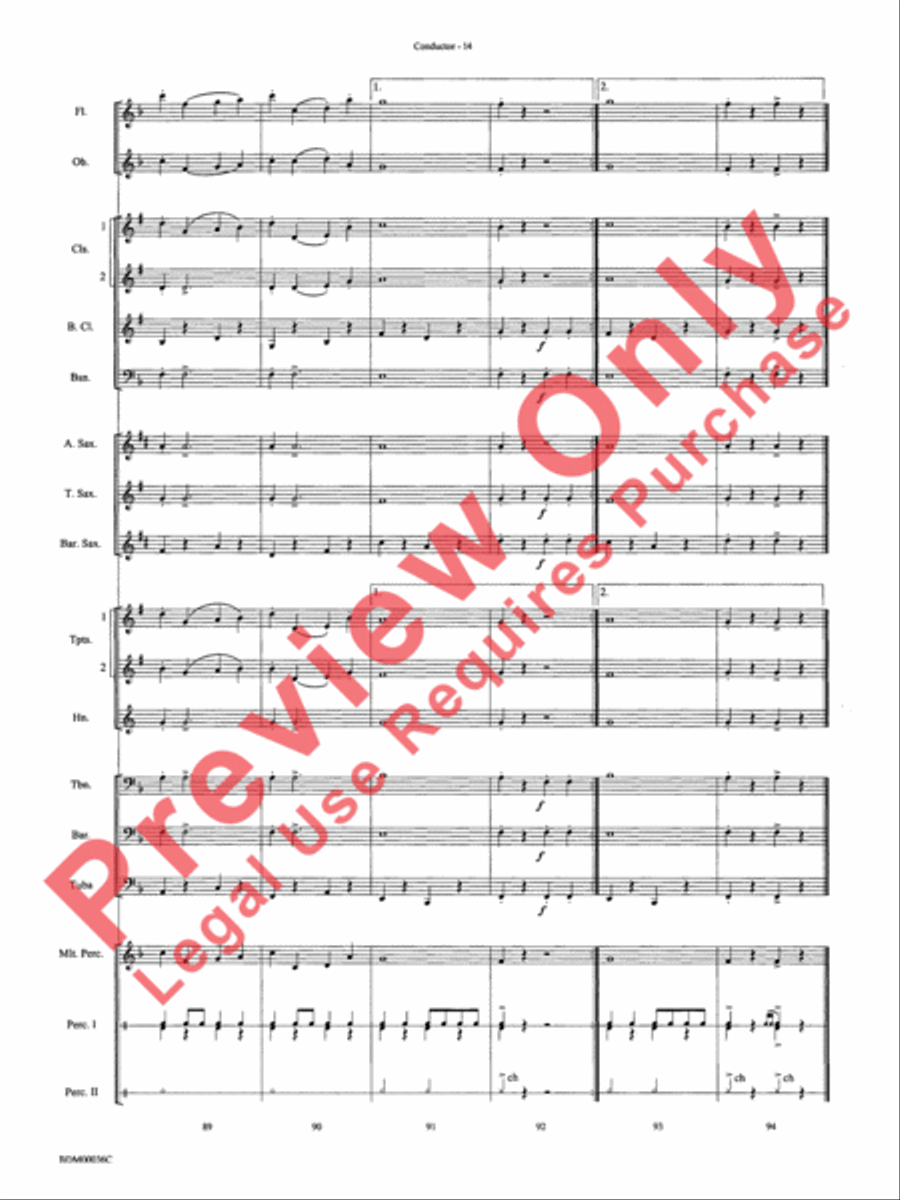 The Stars and Stripes Forever Concert Band scores gallery preview page 16