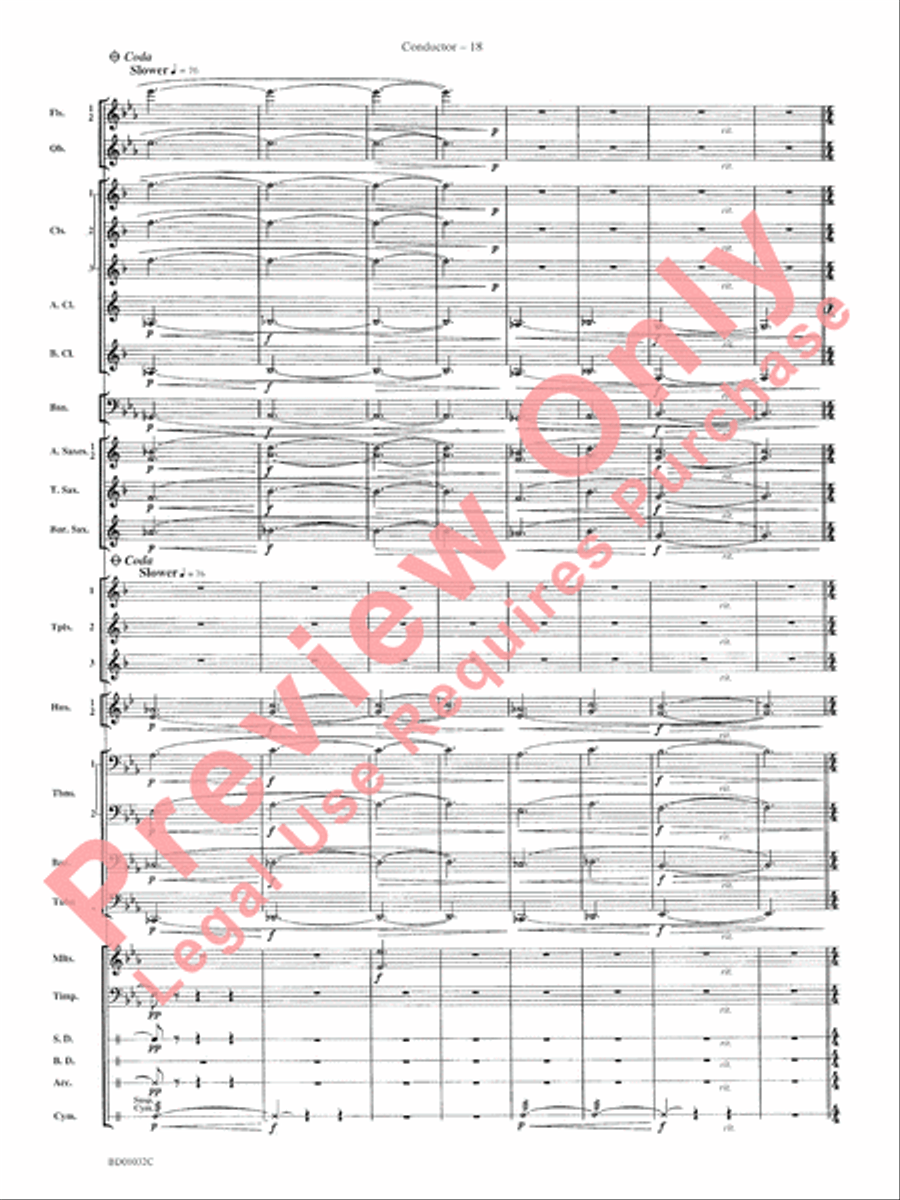 The Gathering of the Yeomen Concert Band scores gallery preview page 21