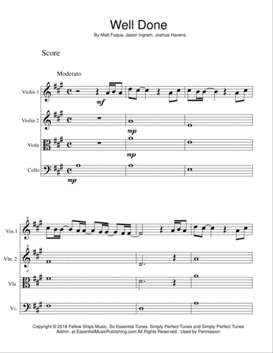 Well Done String Trio scores gallery preview page 1