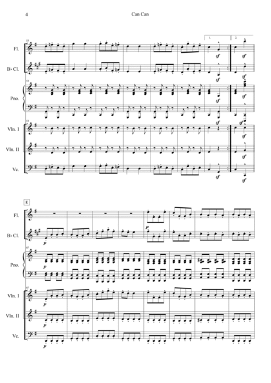 Can Can (from Orpheus in the Underworld) Orchestra scores gallery preview page 4