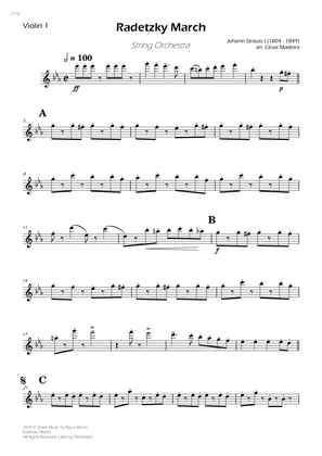 Radetzky March - String Orchestra (Individual Parts)