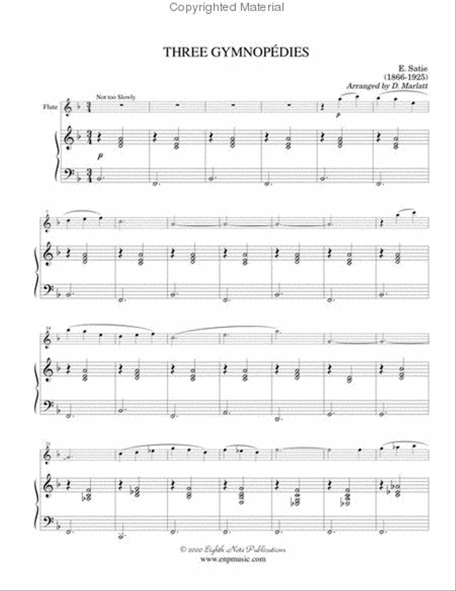 Three Gymnopedies Three Gymnopedies Small Ensemble scores gallery preview page 2