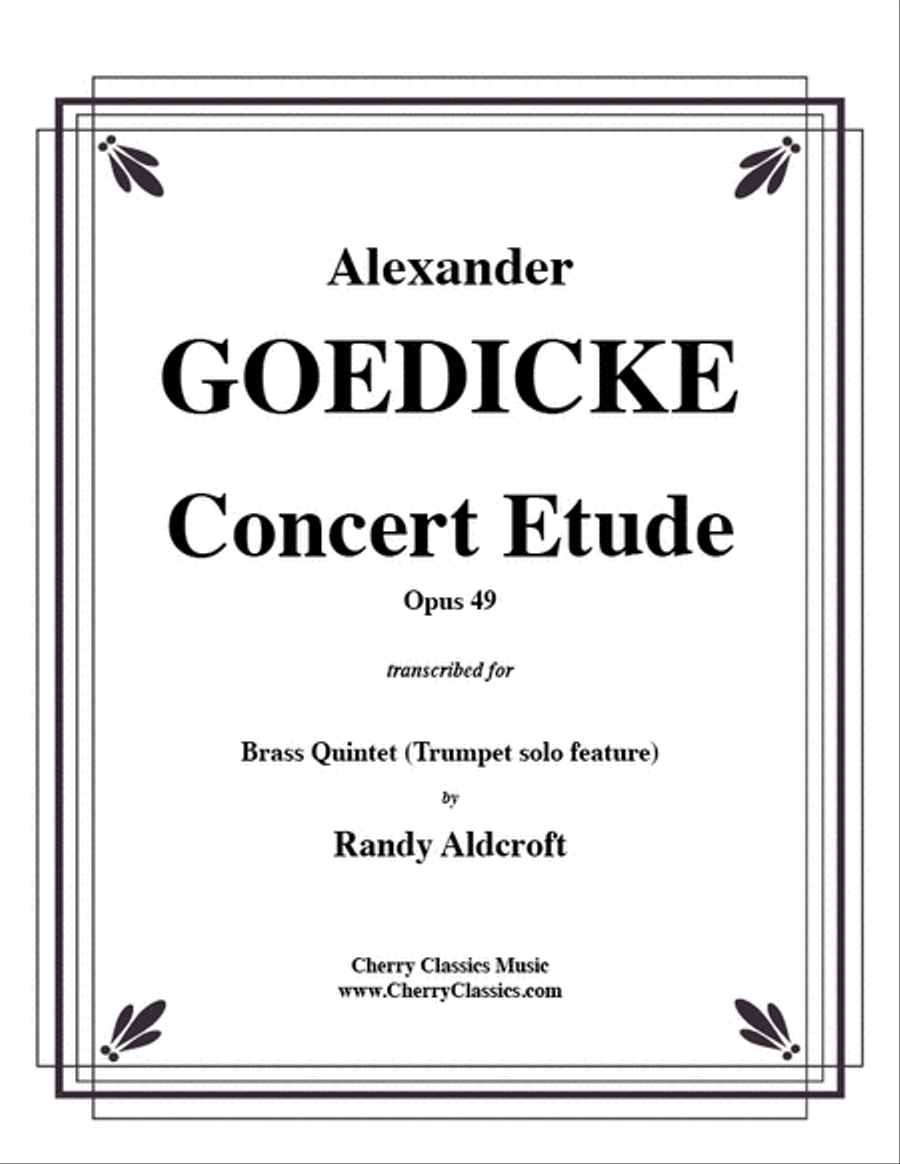 Concert Etude op. 49 for Solo Trumpet in Brass Quintet Brass Quintet scores gallery preview page 1