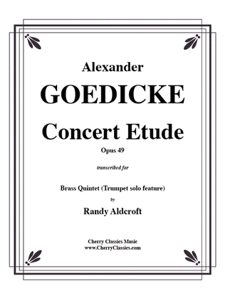 Book cover for Concert Etude op. 49 for Solo Trumpet in Brass Quintet
