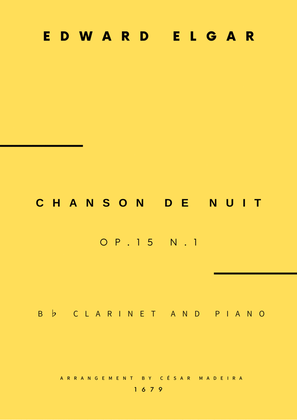 Chanson De Nuit, Op.15 No.1 - Bb Clarinet and Piano (Full Score)