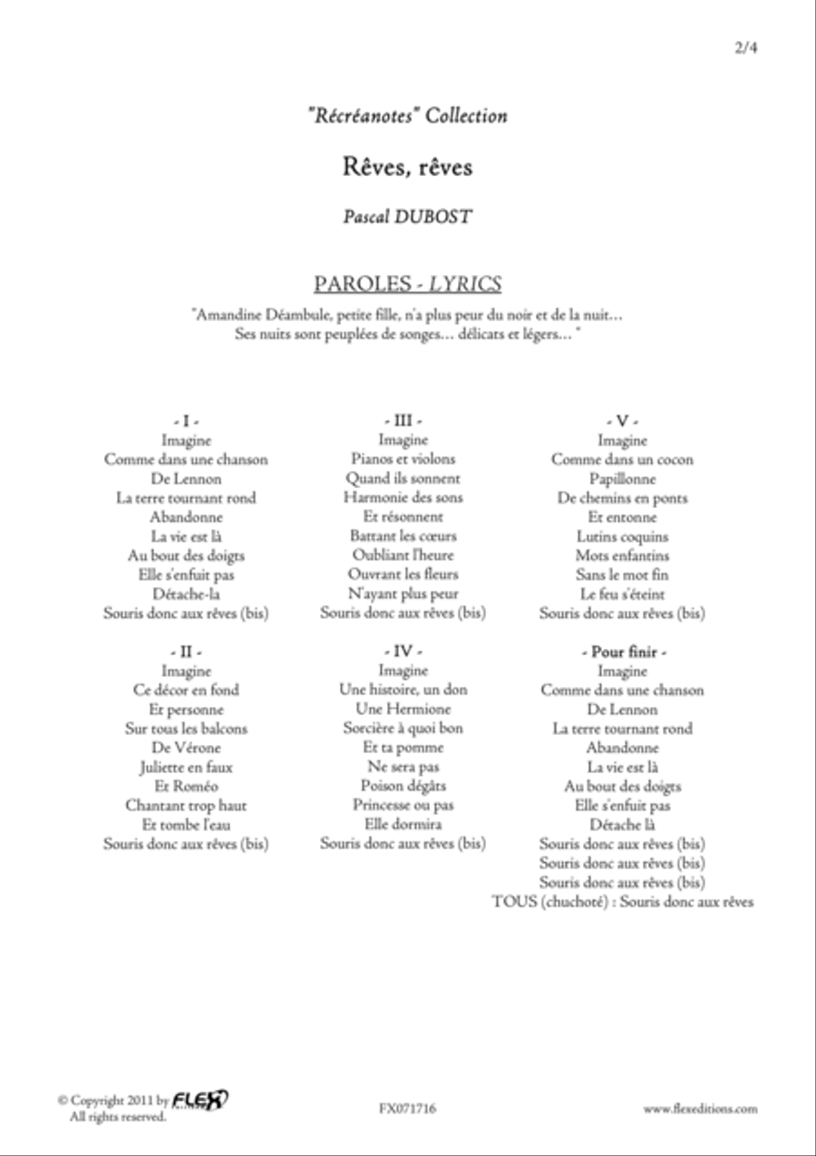 Reves reves Reves reves Children's Choir scores gallery preview page 2