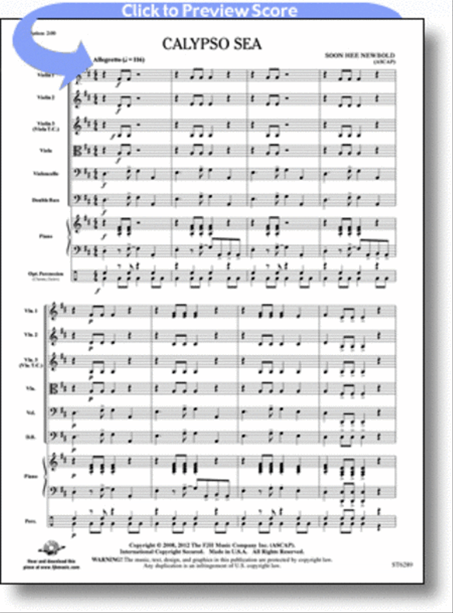 Calypso Sea String Orchestra scores gallery preview page 1
