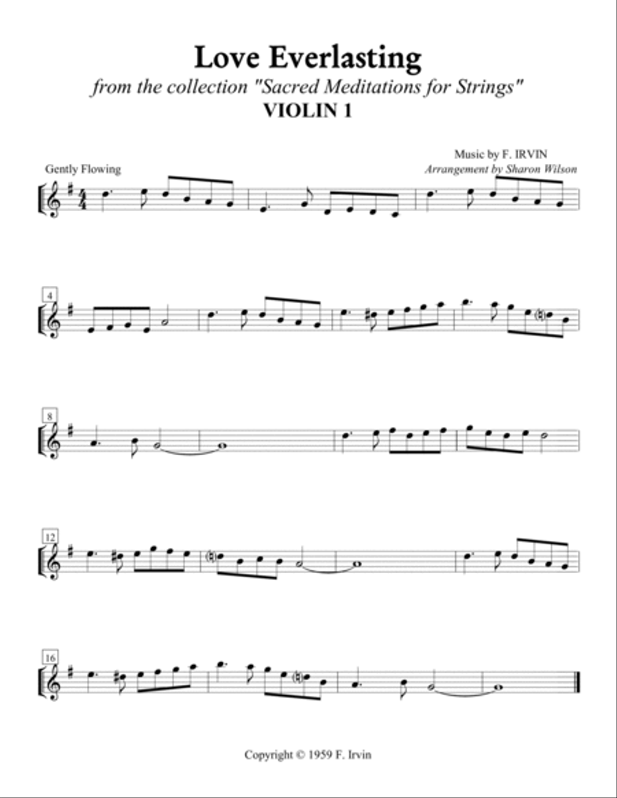 Love Everlasting (Easy String Quartet) String Quartet scores gallery preview page 3