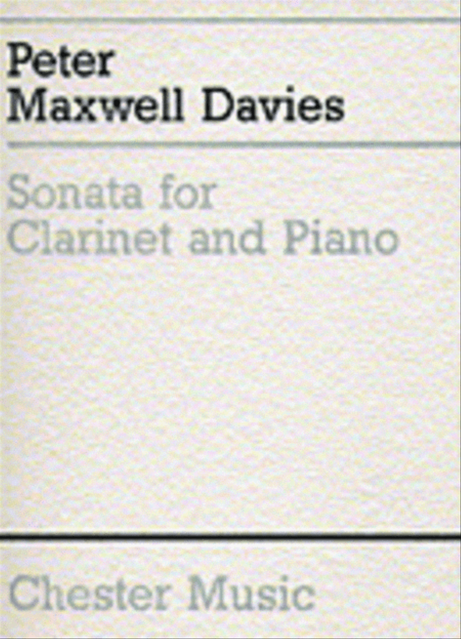 Sonata for Clarinet and Piano Clarinet Solo scores gallery preview page 1