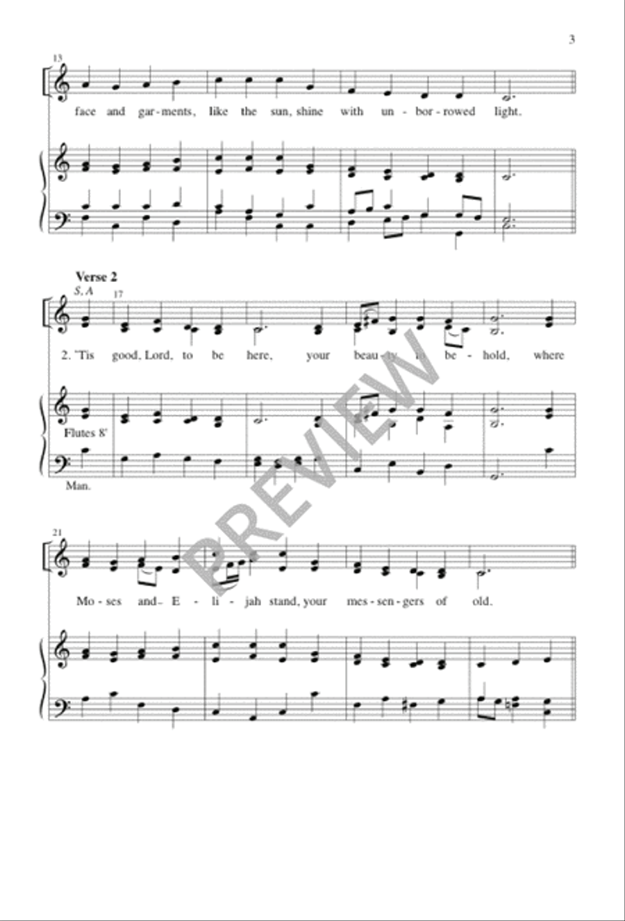 'Tis Good, Lord, to Be Here 3-Part scores gallery preview page 4