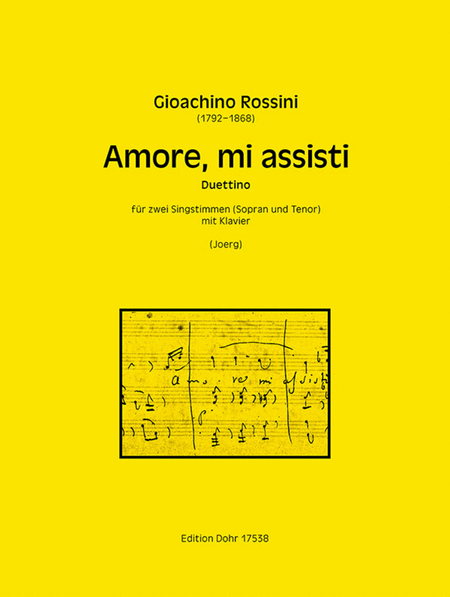 Amore, mi assisti -Duettino für zwei Singstimmen (Sopran und Tenor) und Klavier-