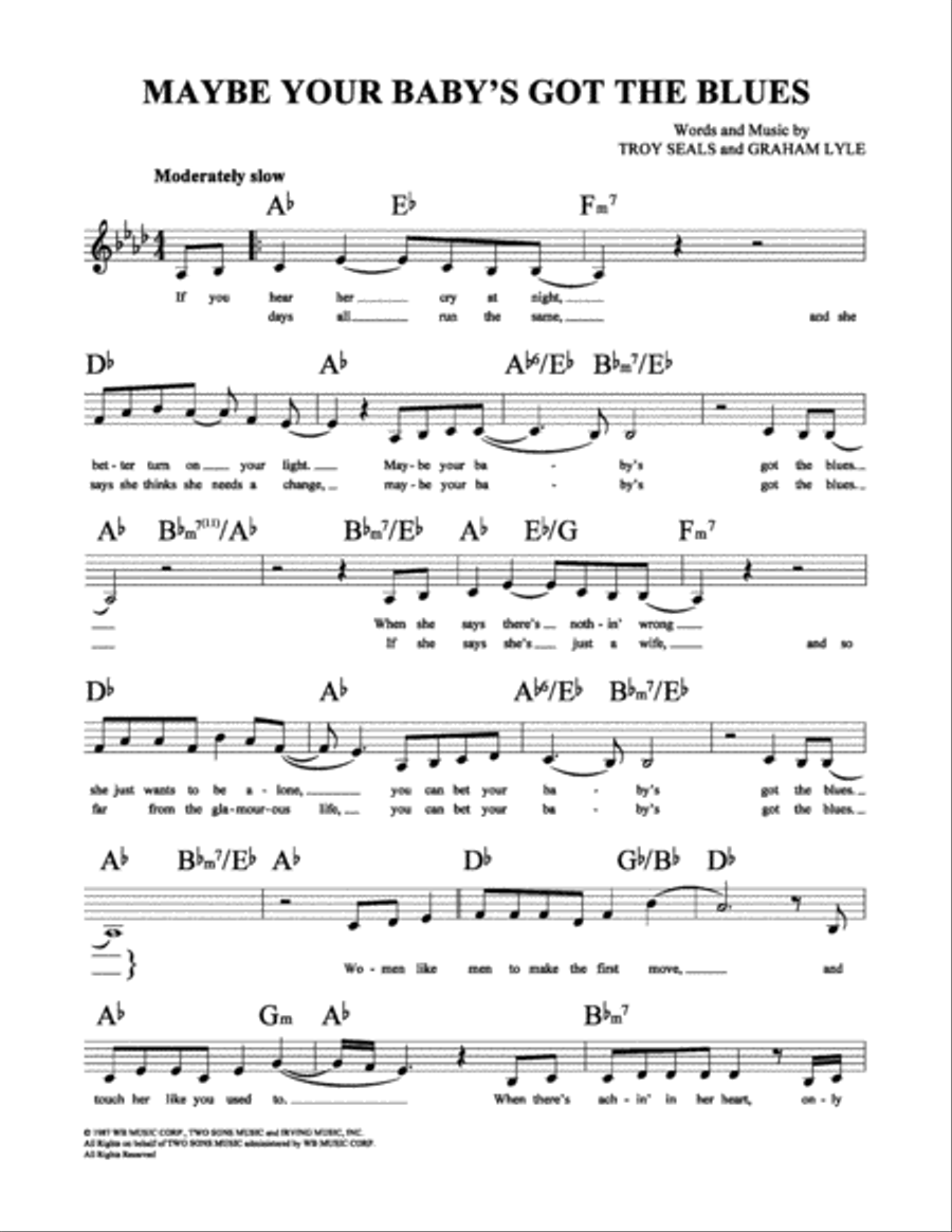 Maybe Your Baby's Got the Blues School and Community scores gallery preview page 2