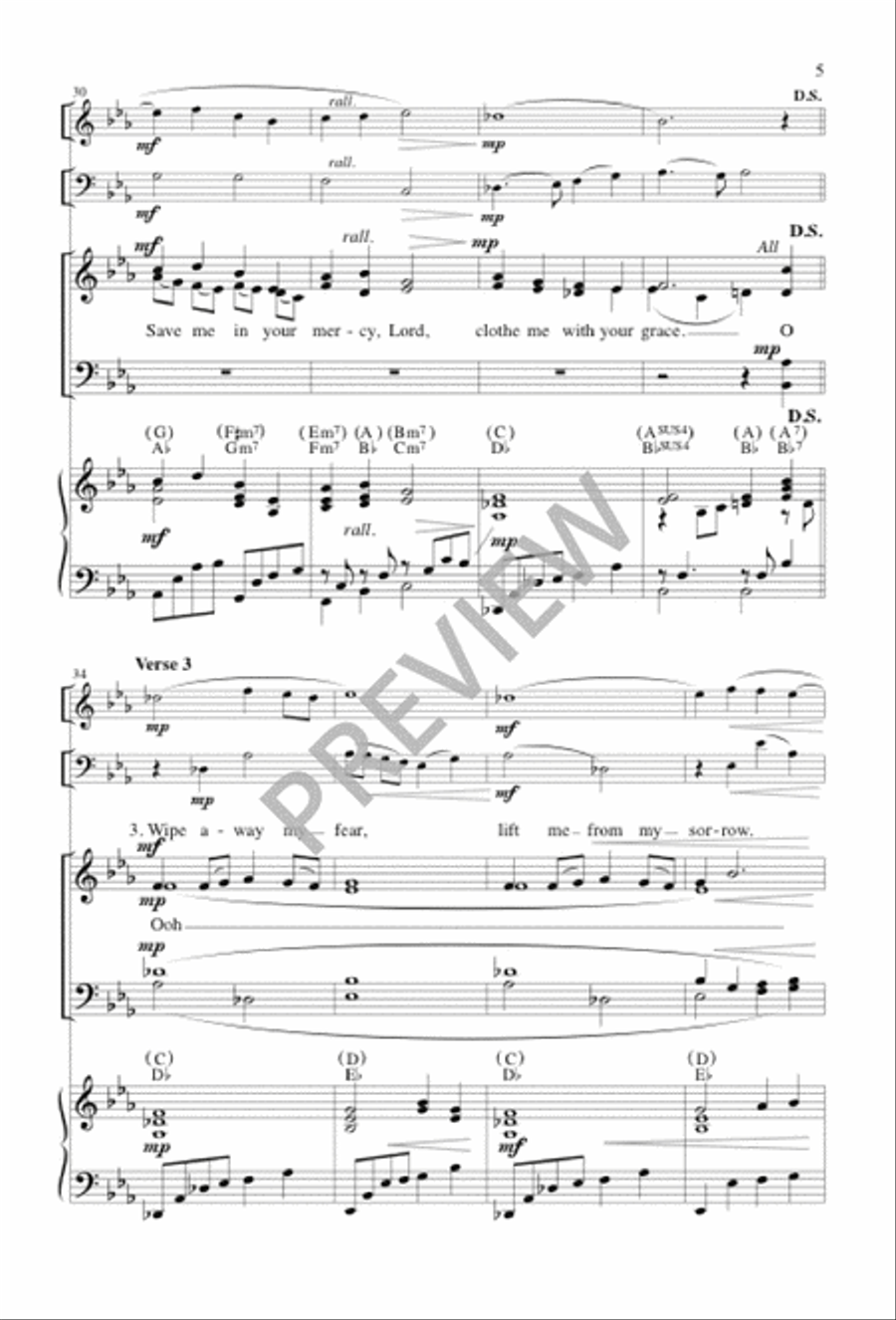 O Lord, the Guardian of My Heart 4-Part scores gallery preview page 6