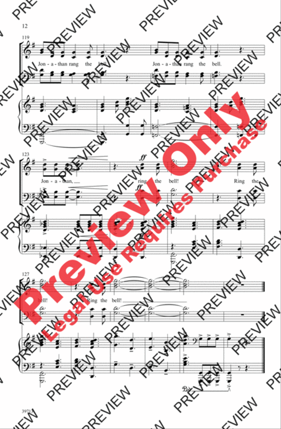 Jonathan's Bell Carol 4-Part scores gallery preview page 12