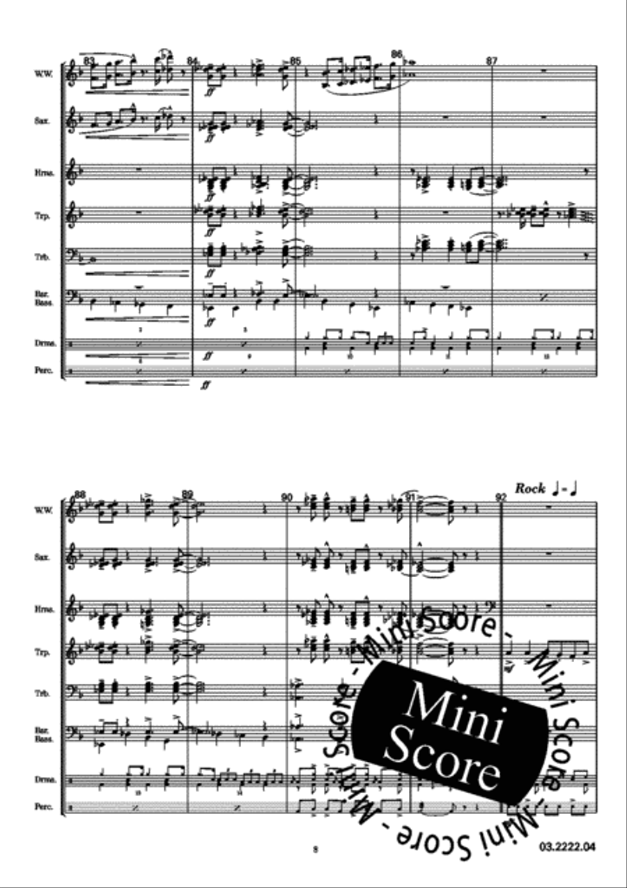 Rock and Go Concert Band scores gallery preview page 27