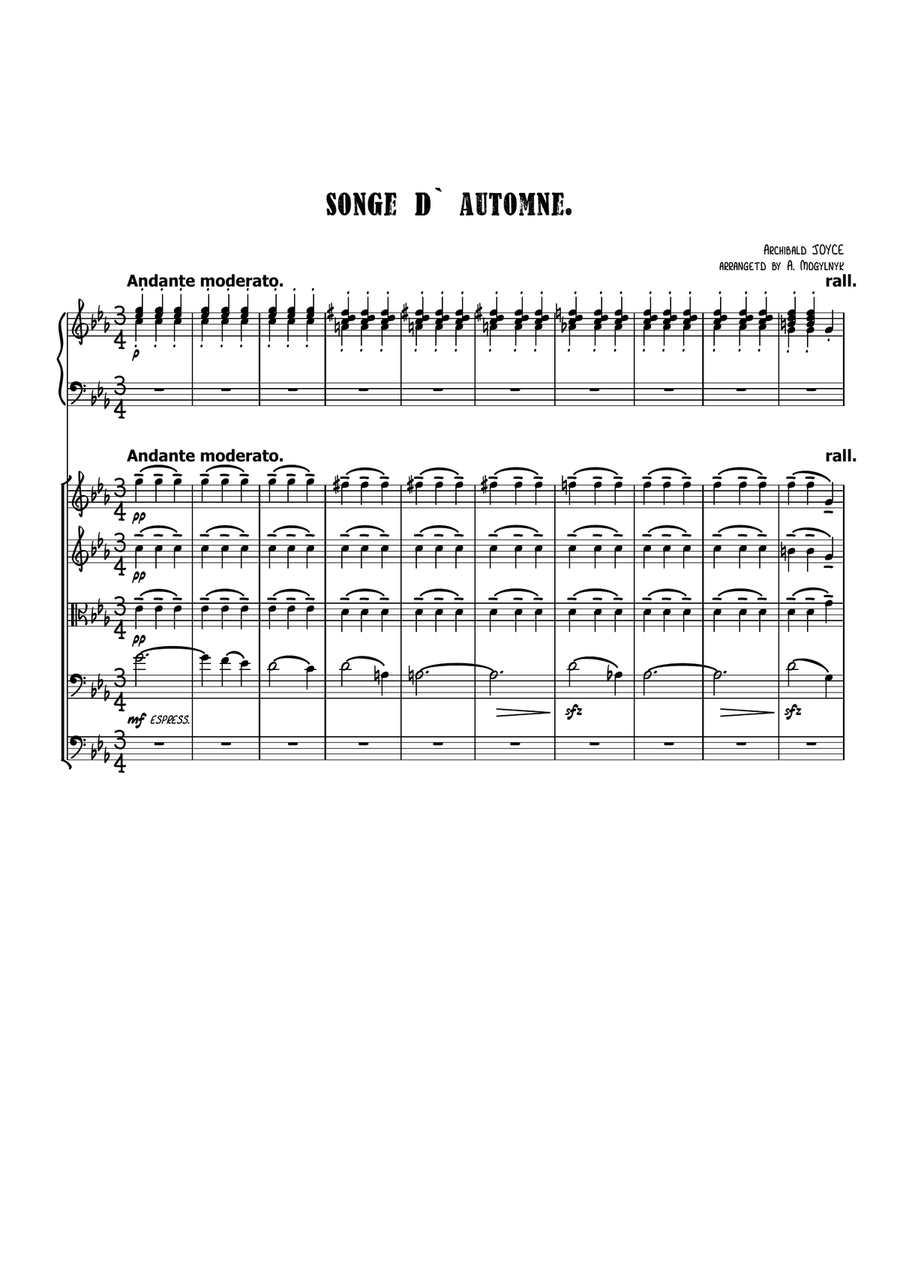 Songe d`automne String Orchestra scores gallery preview page 1