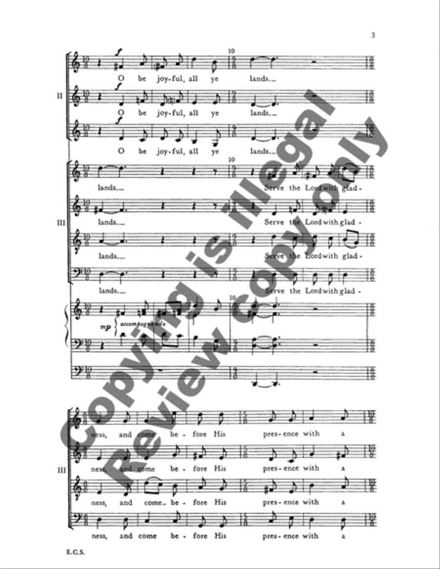 Jubilate Deo Unison Choir scores gallery preview page 5