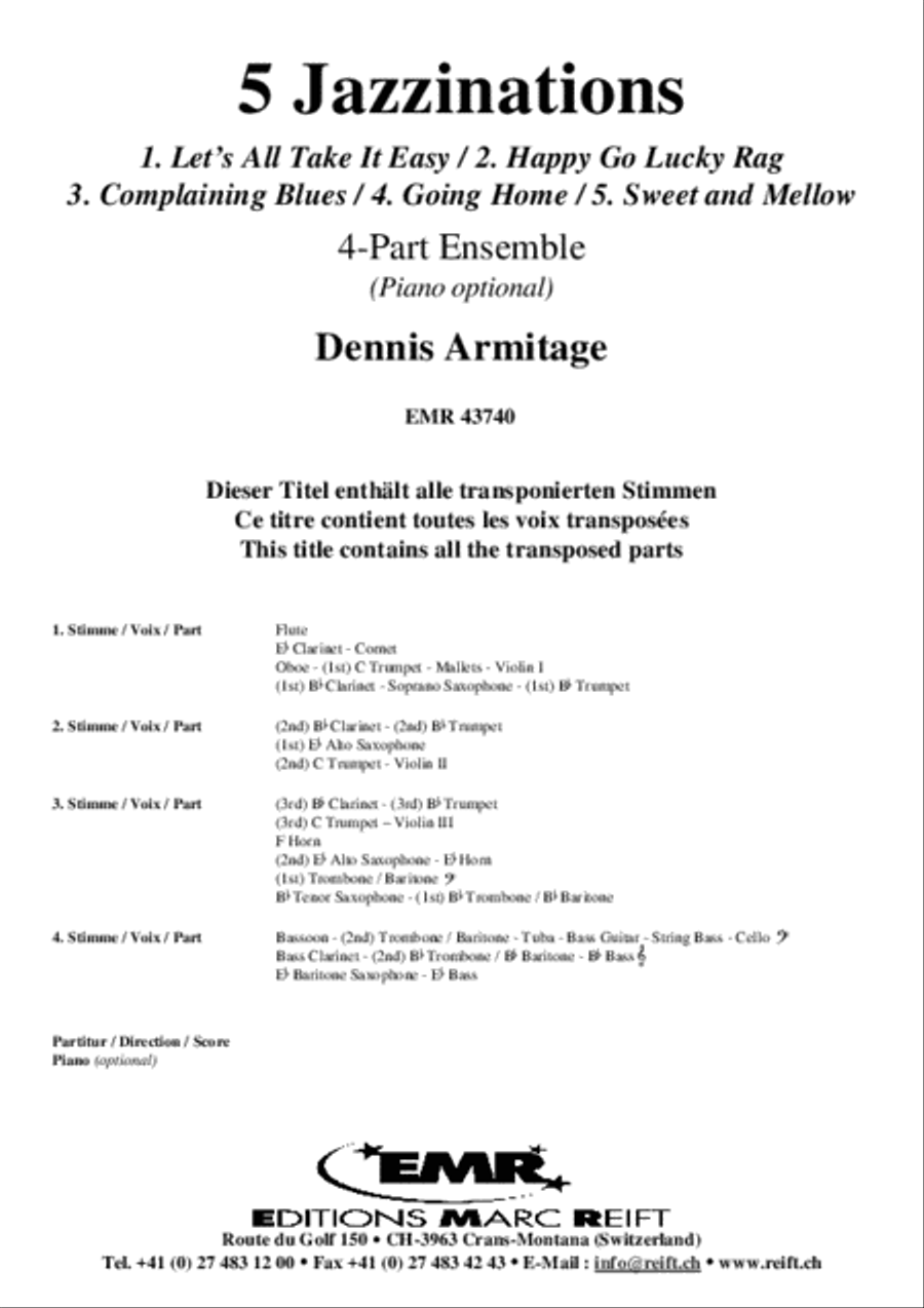 5 Jazzinations 5 Jazzinations Piano Accompaniment scores gallery preview page 2
