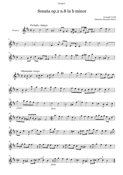 Corelli, Sonata op.2 n.8 in b minor