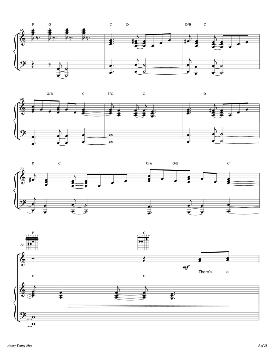 Angry Young Man Voice scores gallery preview page 6