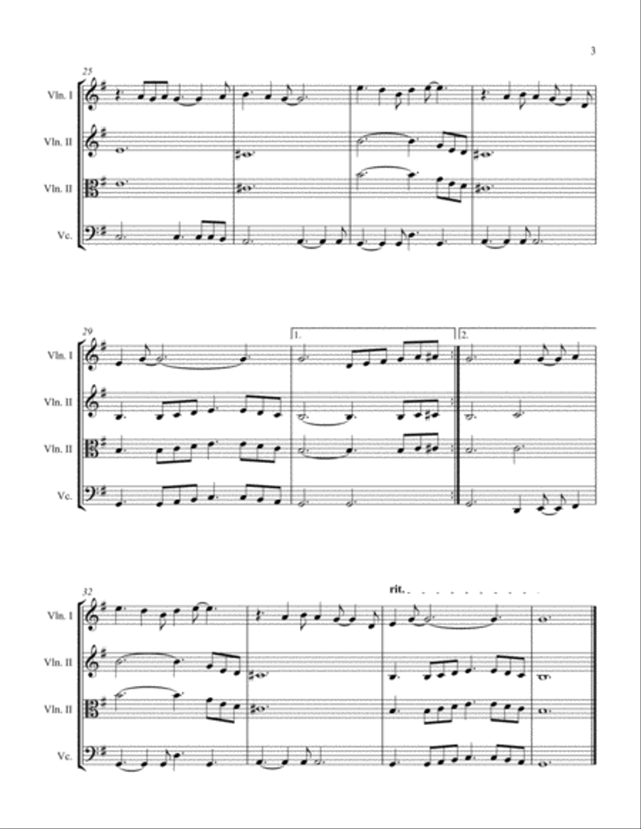 Sea Of Love String Trio scores gallery preview page 3