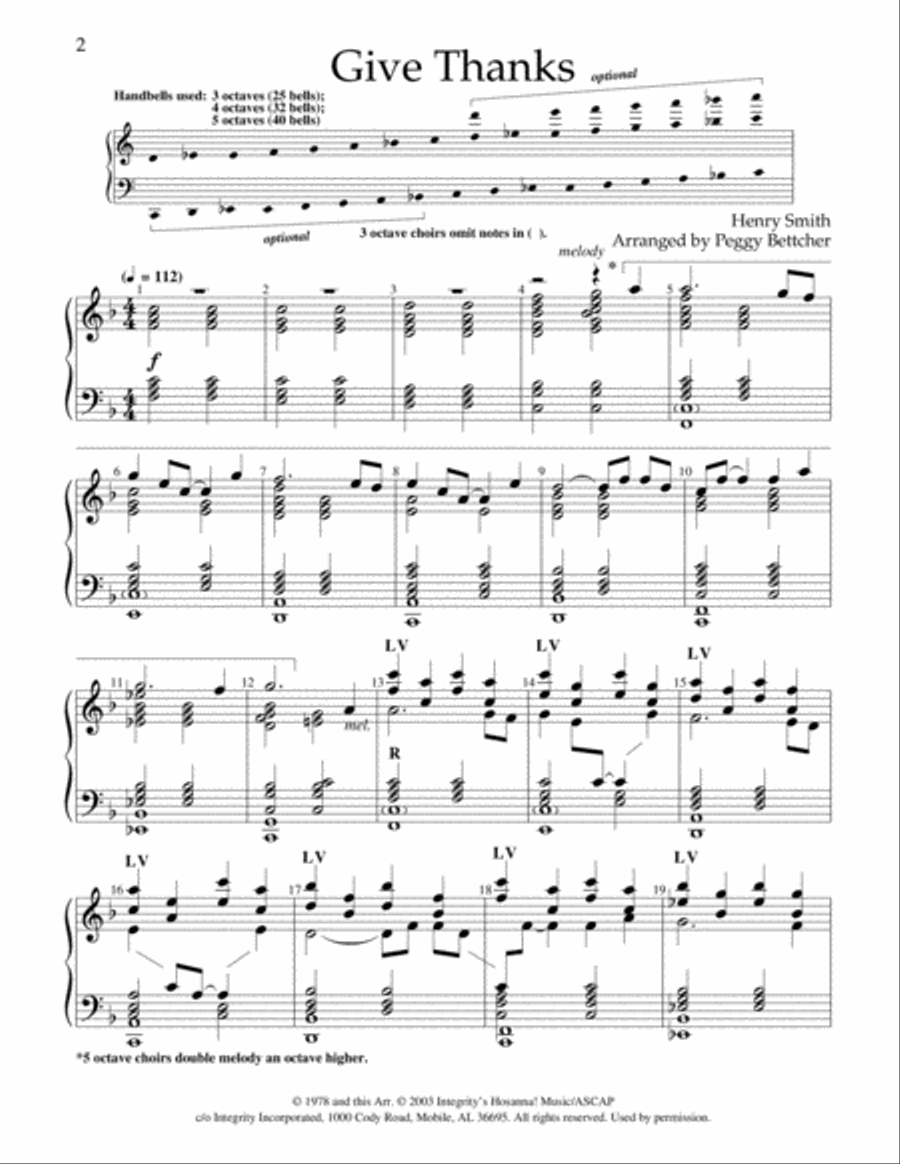 Easy to Ring Praise and Worship 5-Octaves scores gallery preview page 2