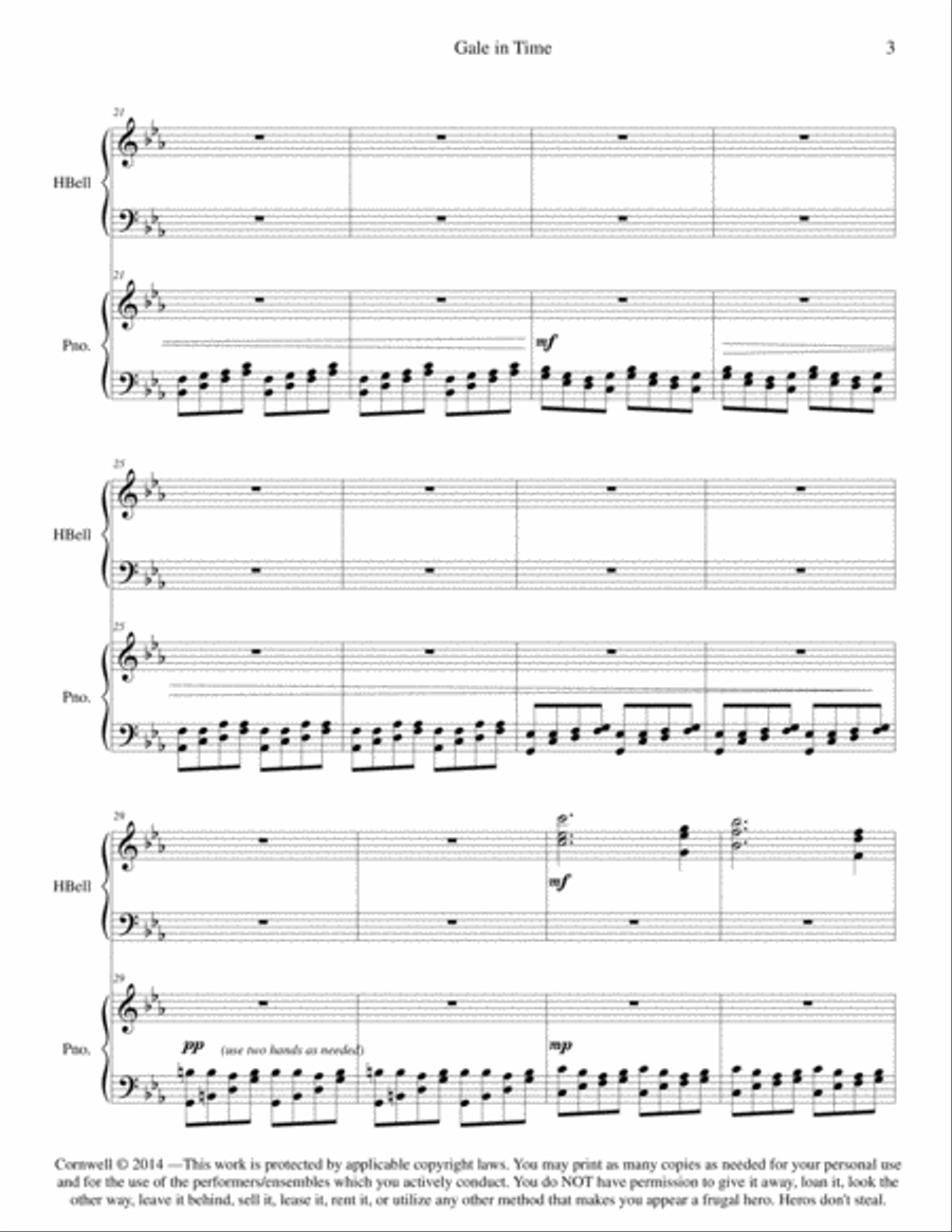 A Gale in Time Handbell Choir scores gallery preview page 4