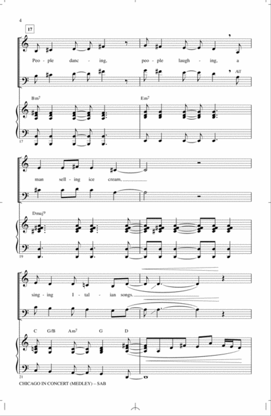 Chicago In Concert (Medley) 3-Part scores gallery preview page 3