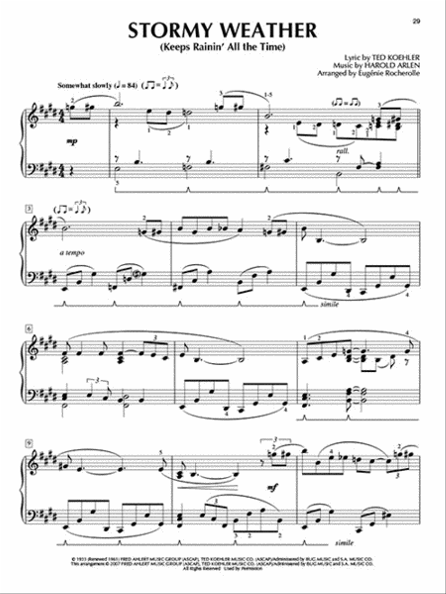 Classic Jazz Standards Piano Solo scores gallery preview page 5
