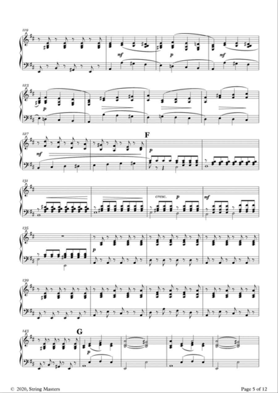 Concerto No 1, Op 16 Piano Accompaniment (de Beriot) Piano, Vocal, Guitar scores gallery preview page 5