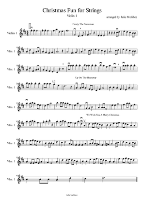 Christmas Fun for Strings, Violin 1