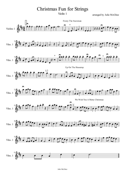 Christmas Fun for Strings, Violin 1 image number null