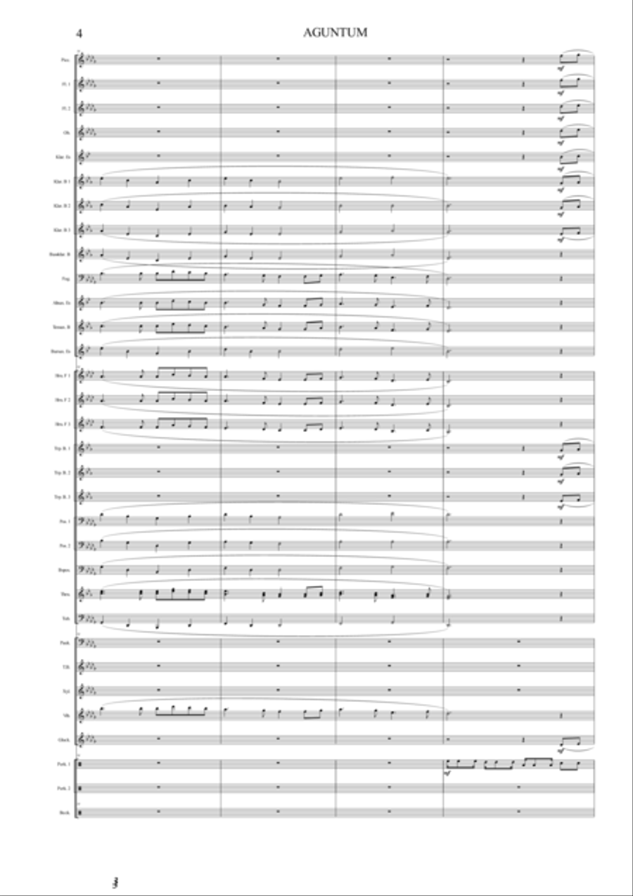 AGUNTUM - Score Only AGUNTUM - Score Only Concert Band scores gallery preview page 4