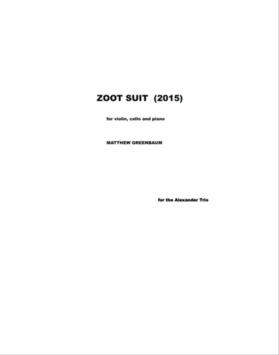 [Greenbaum] Zoot Suit