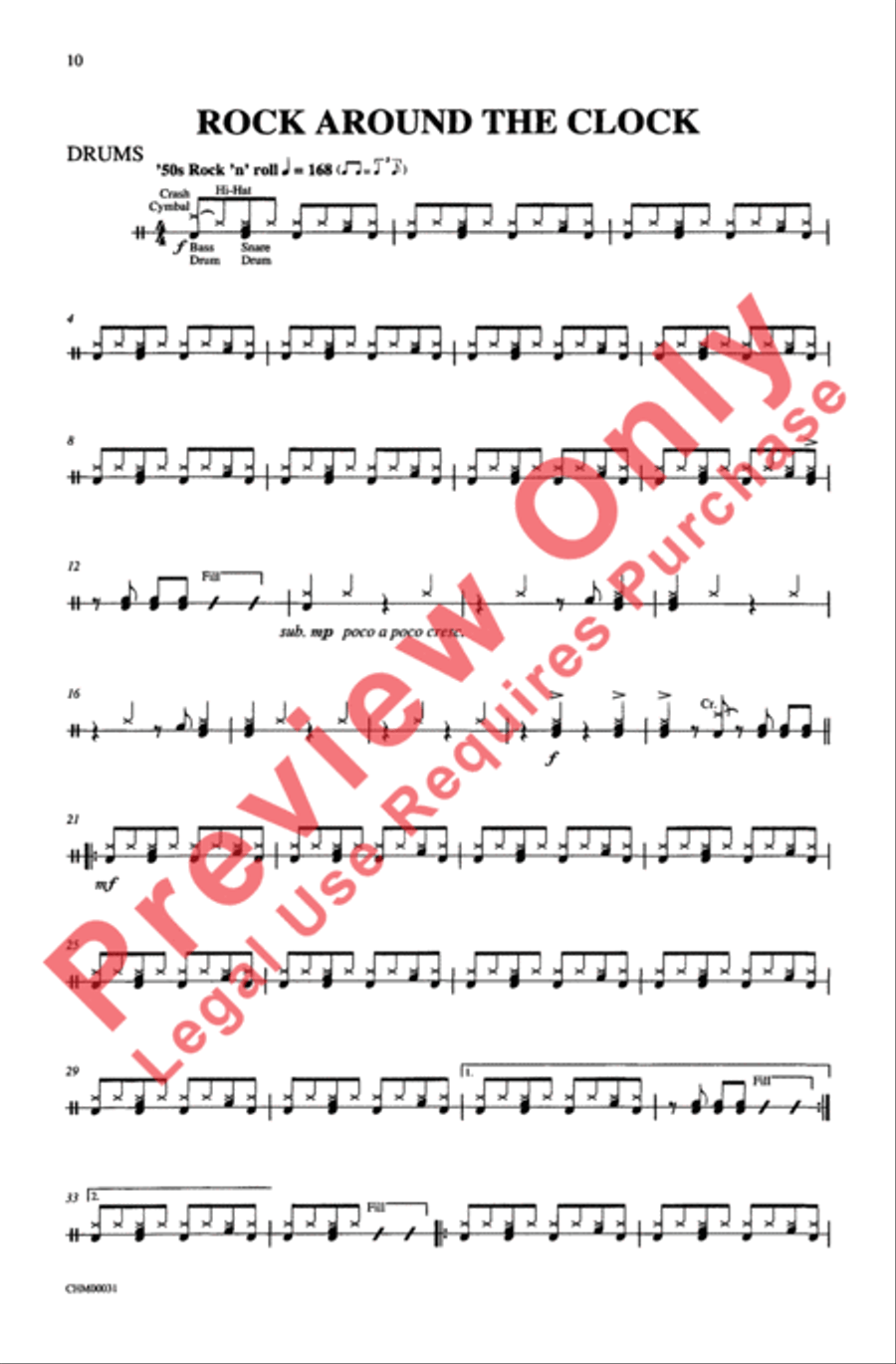Rock Around the Clock 4-Part scores gallery preview page 10