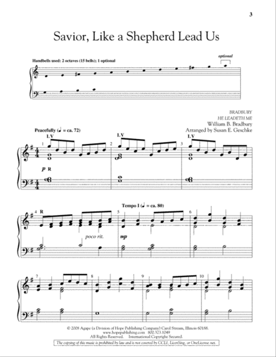 Savior, Like a Shepherd Lead Us 2-Octaves scores gallery preview page 2